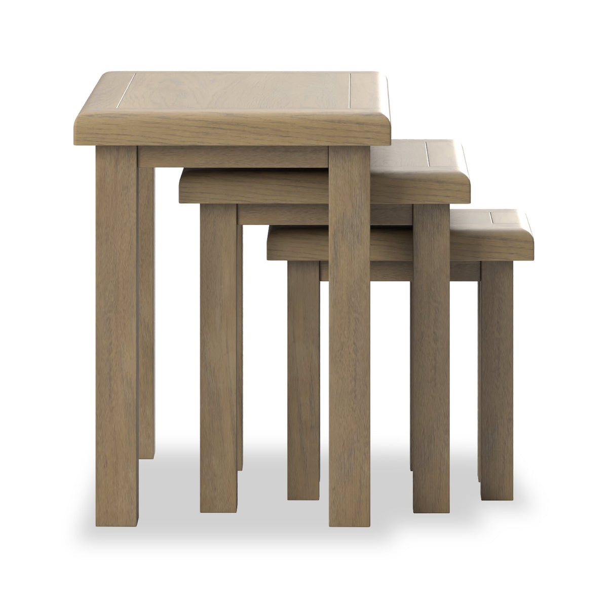 Taunton Smoked Oak Nest of 3 Tables — view 4