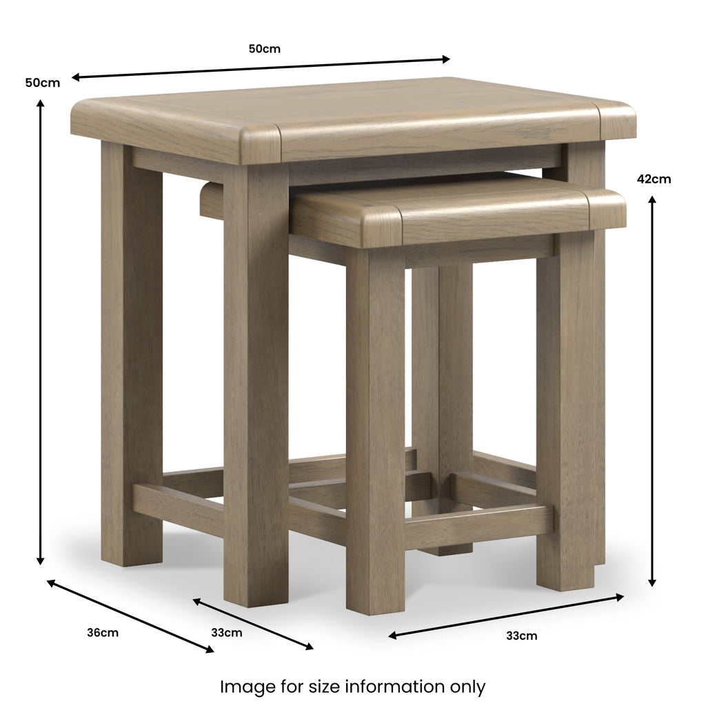 Taunton Smoked Oak Nest of 2 Tables — view 5