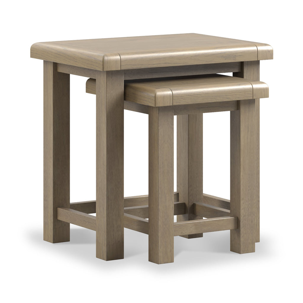 Taunton Smoked Oak Nest of 2 Tables — side table from 2nd Time Around
