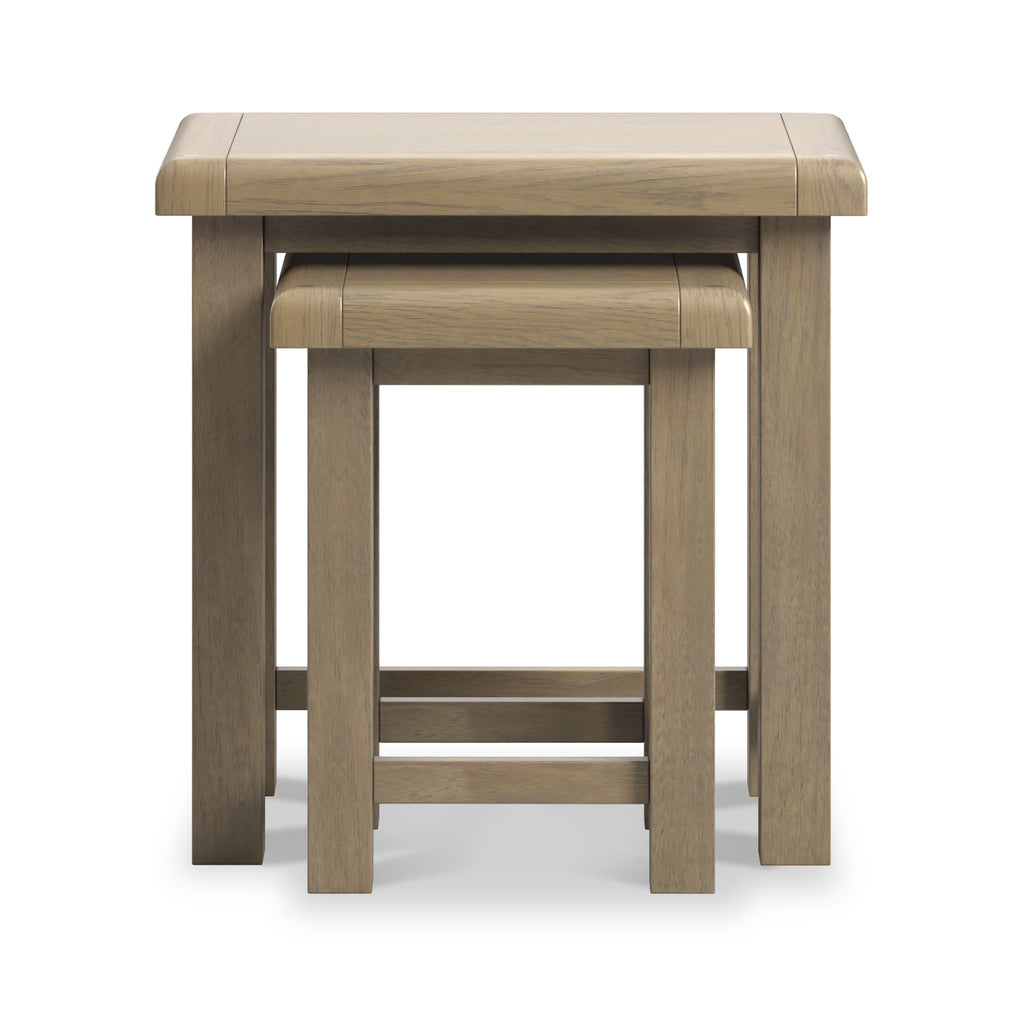 Taunton Smoked Oak Nest of 2 Tables — view 3