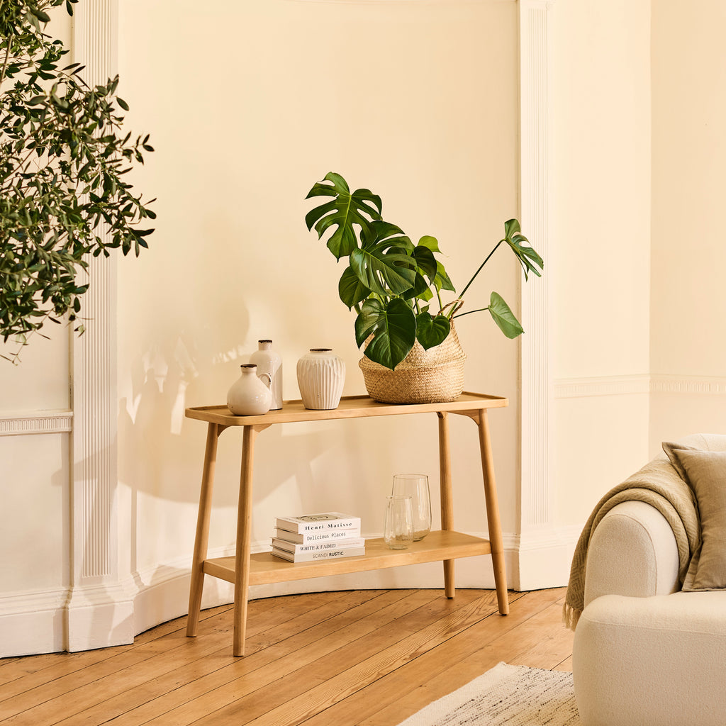 Tilly 110cm Console Table - Whitewash Oak — view 2