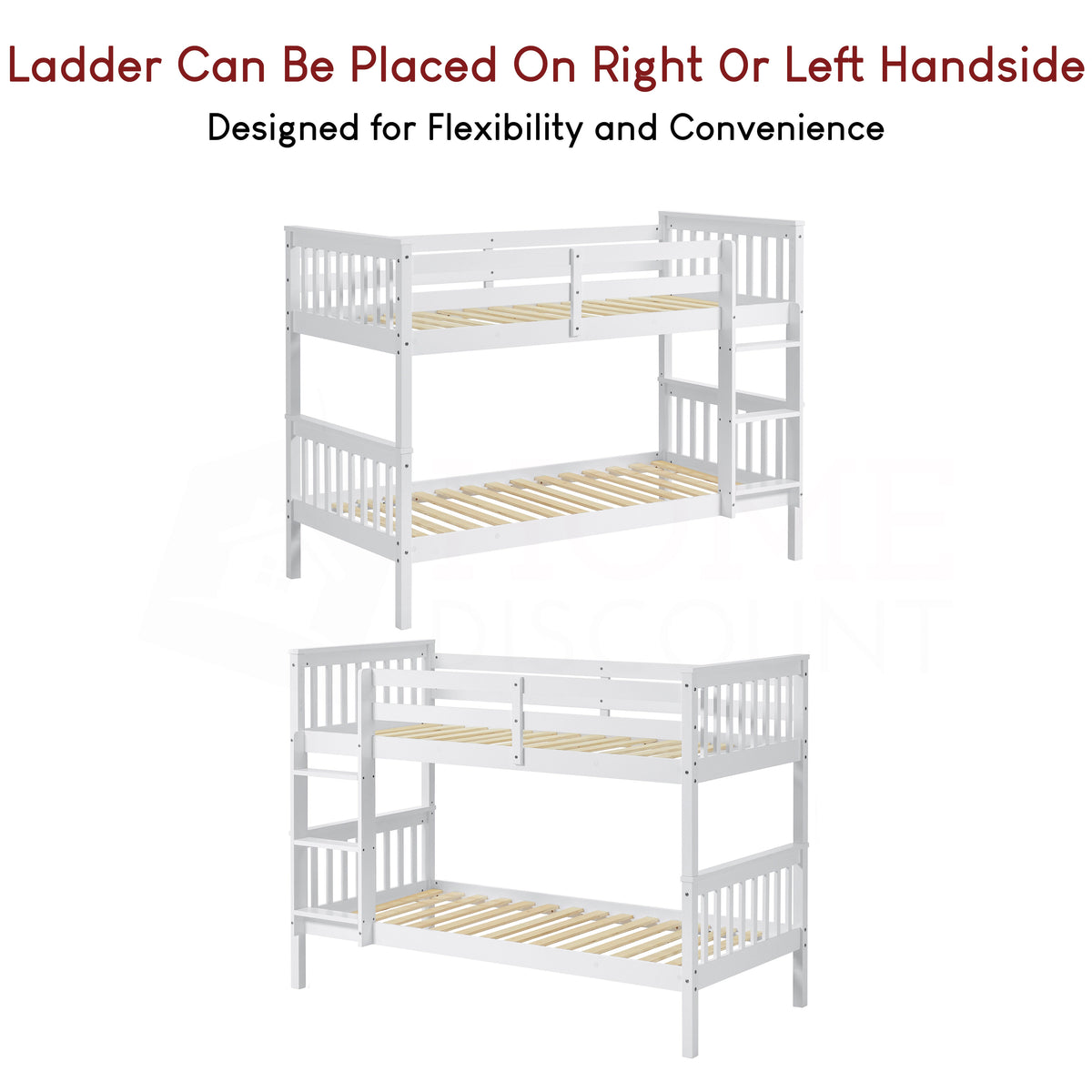 Milan Bunk Bed, White — view 10
