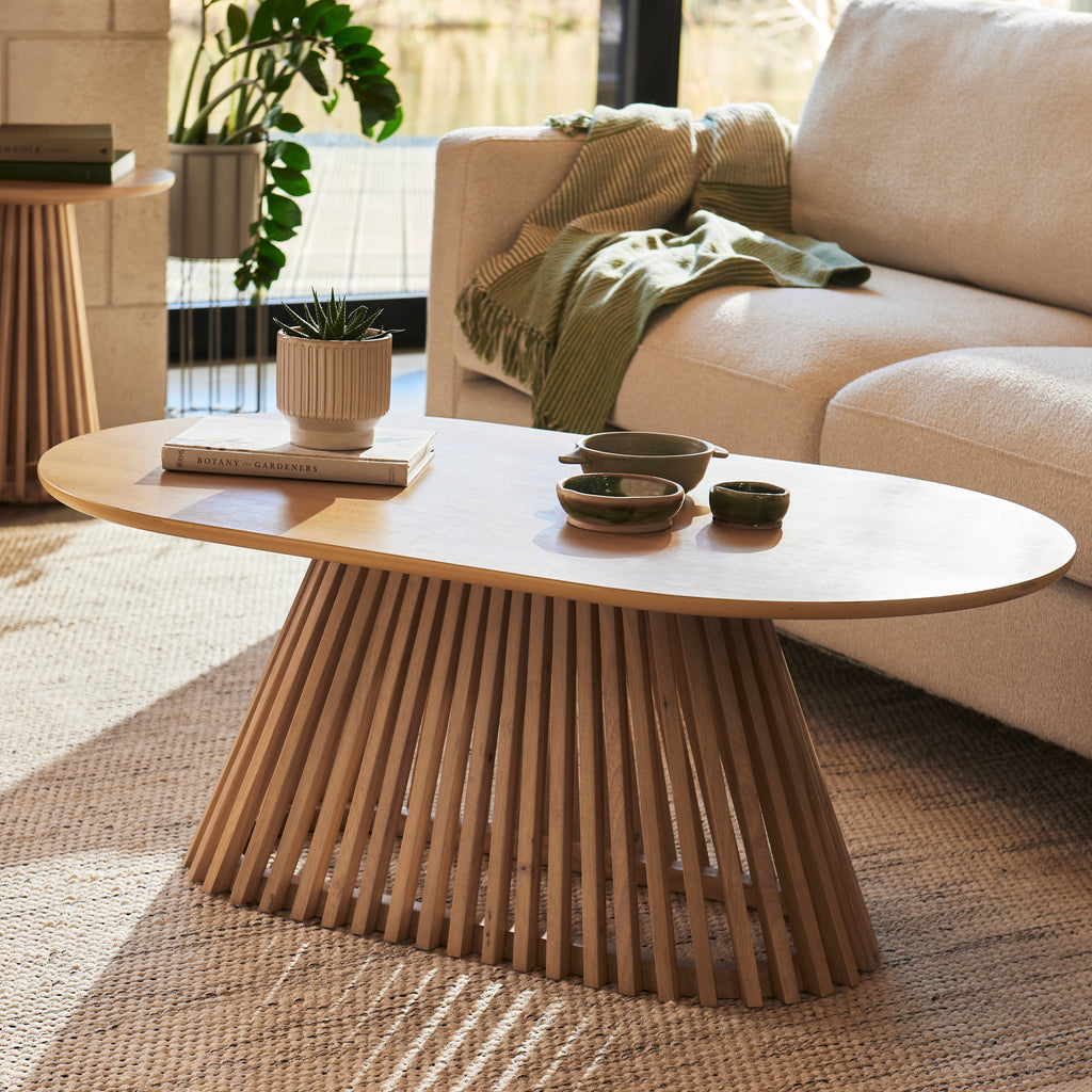 Willow Pale Oak Oval Coffee Table — view 3