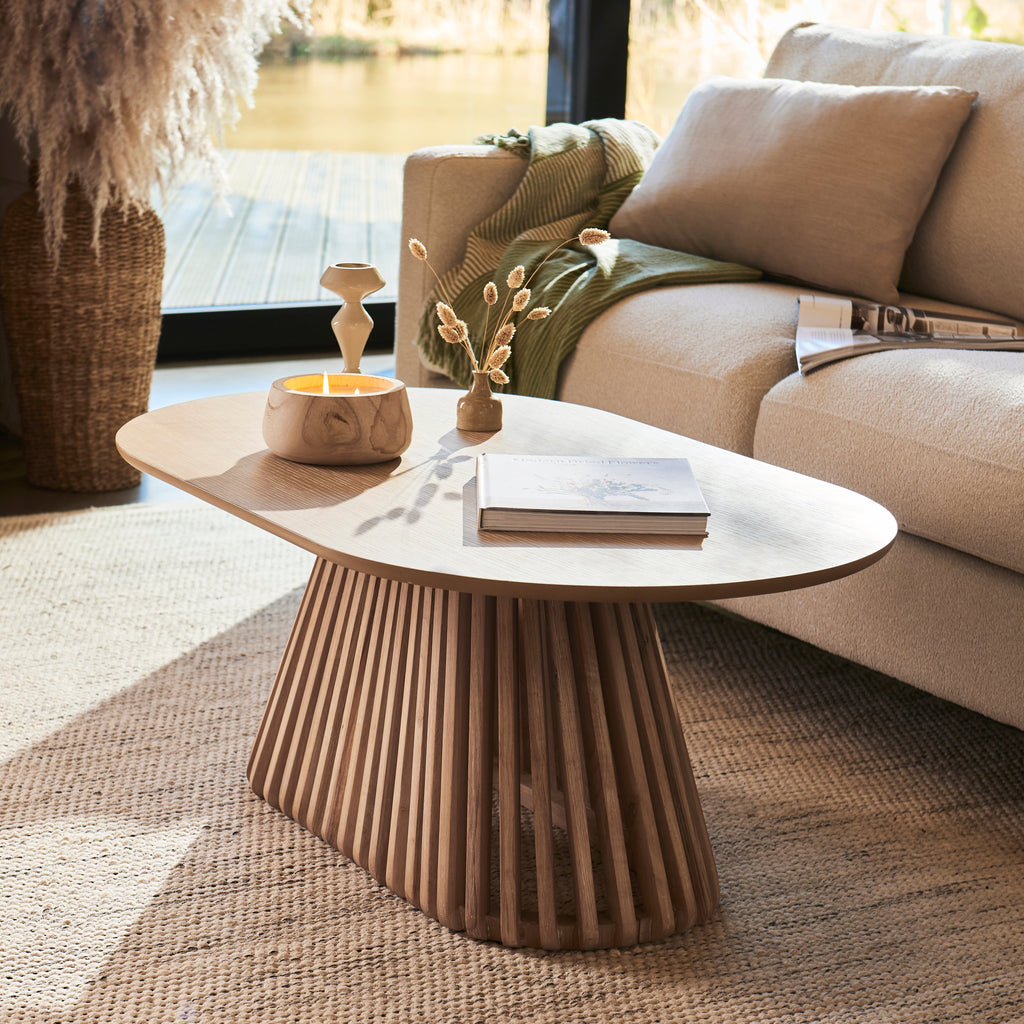 Willow Whitewash Oval Coffee Table — coffee table from 2nd Time Around