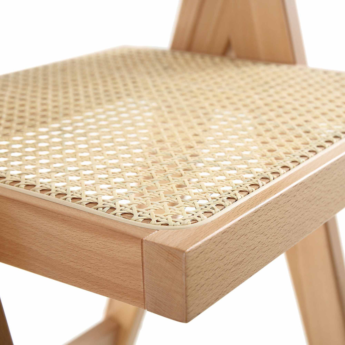 Jeanne Natural Colour Cane Rattan Solid Beech Wood Counter Stool — view 10