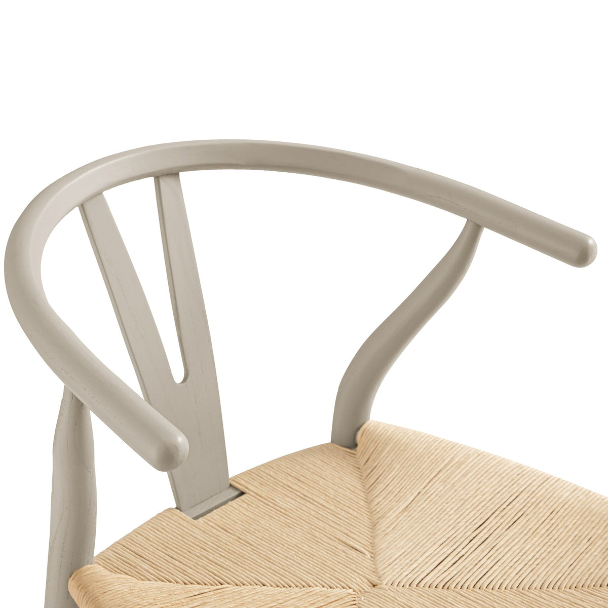 Hansel Wooden Natural Weave Counter Stool, Light Taupe Colour Frame — view 8