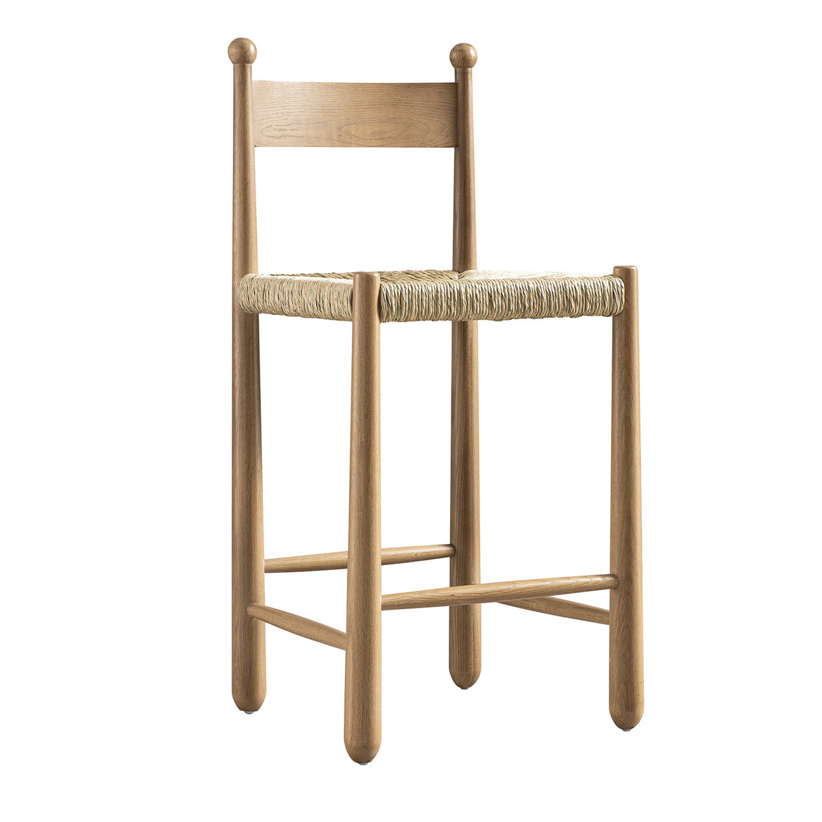 Tama Counter Stool, Woven Seagrass | Natural Oak Frame — view 8