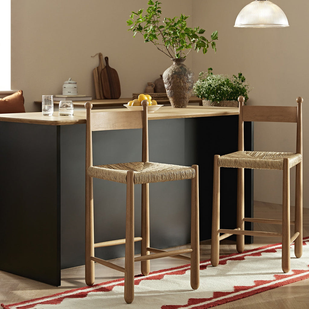 Tama Counter Stool, Woven Seagrass | Natural Oak Frame — view 2