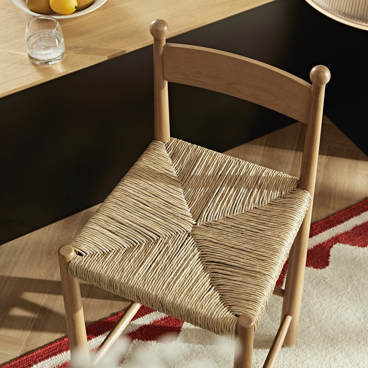 Tama Counter Stool, Woven Seagrass | Natural Oak Frame — view 3