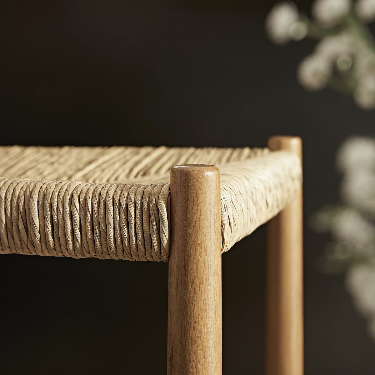 Tama Counter Stool, Woven Seagrass | Natural Oak Frame — view 6