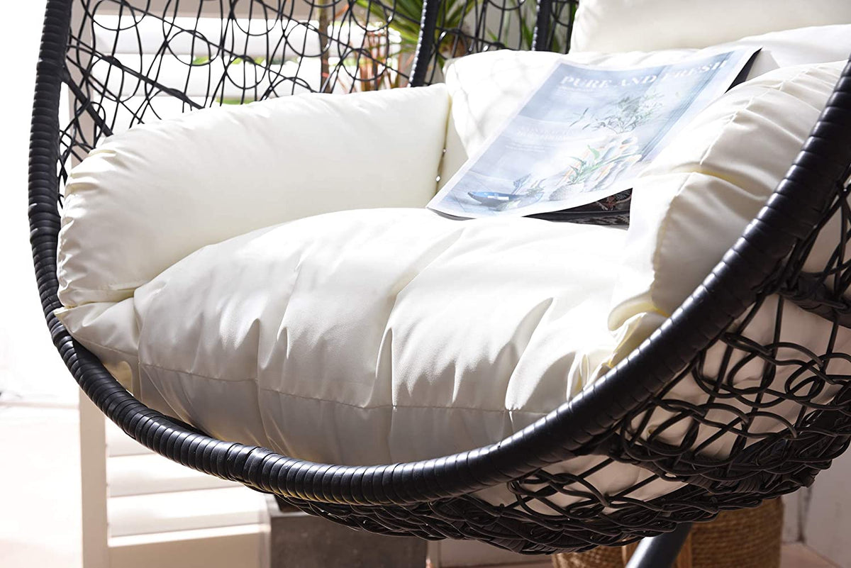 Azura Black Patio Hanging Egg Chair — view 5