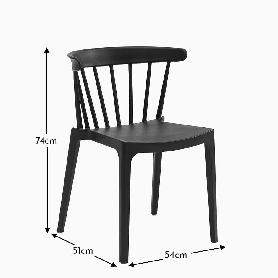 Agatha Black Dining Chairs - Set of 4 — view 10