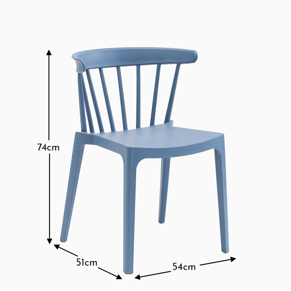 Agatha Blue Dining Chairs - Set of 4 — view 10