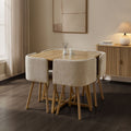Ava Space Saver 4 Seater Dining Table and Chairs - Mushroom — sofa from 2nd Time Around