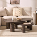 Azra Nesting Coffee Tables - Brown Marble Effect — coffee table from 2nd Time Around