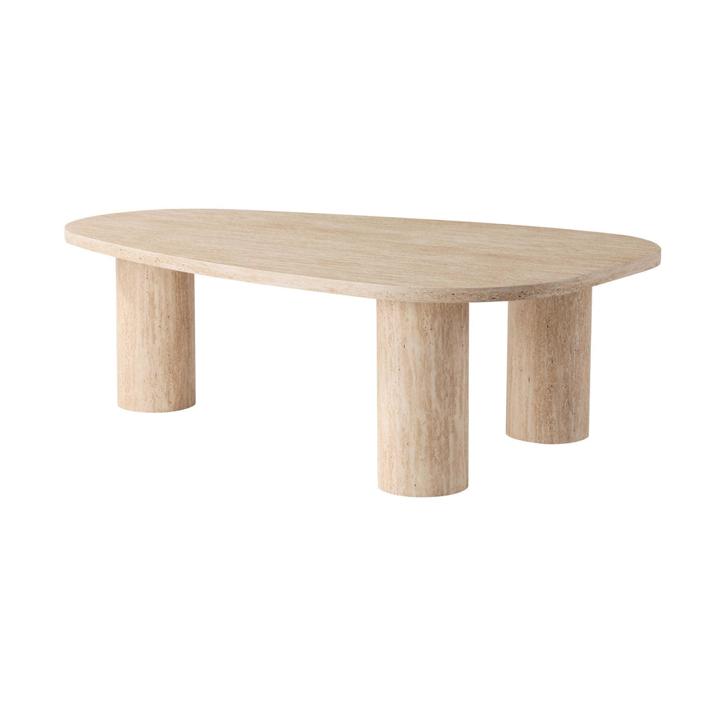 Azra Nesting Coffee Tables - Travertine Marble Effect — view 5