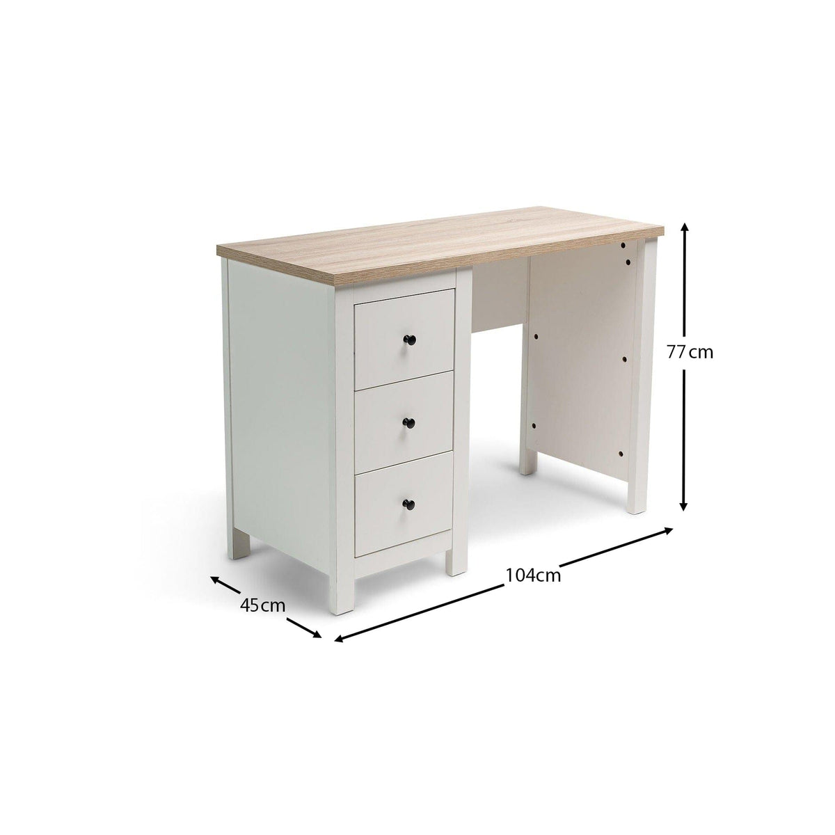 Bampton White Dressing Table with Drawers — view 10