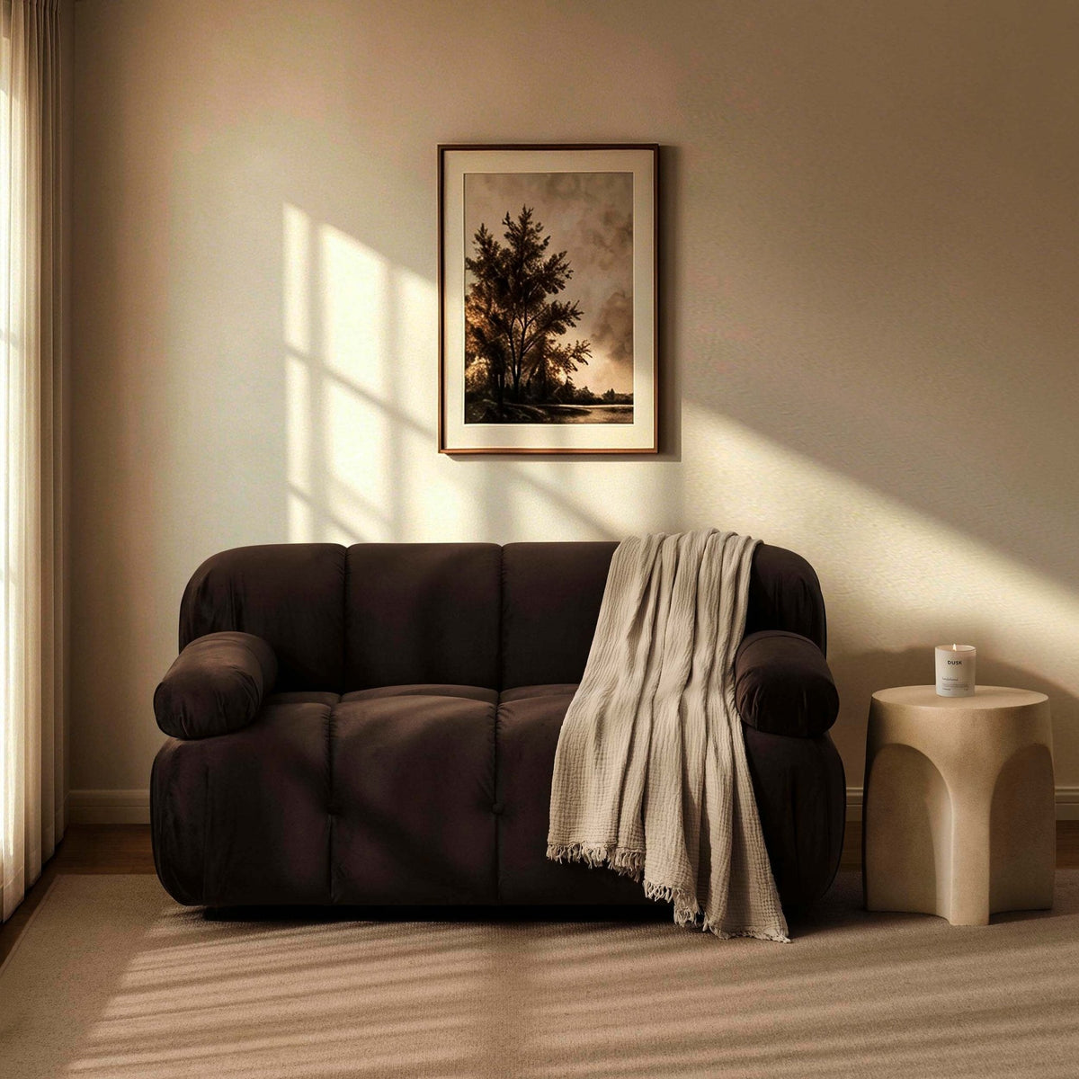 Bondi Compact 2 Seater Sofa - Cappuccino — view 2