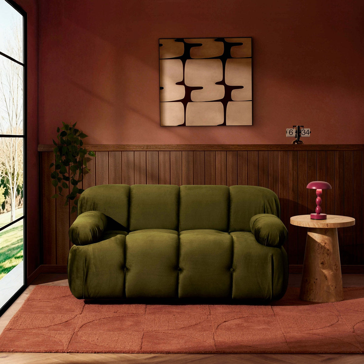 Bondi Compact 2 Seater Sofa - Rich Green — view 2