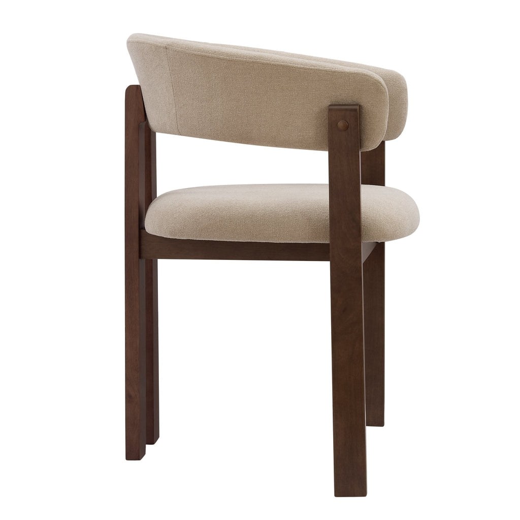 Bridget Set of 2 Dining Chairs - Chenille Oatmeal — view 5