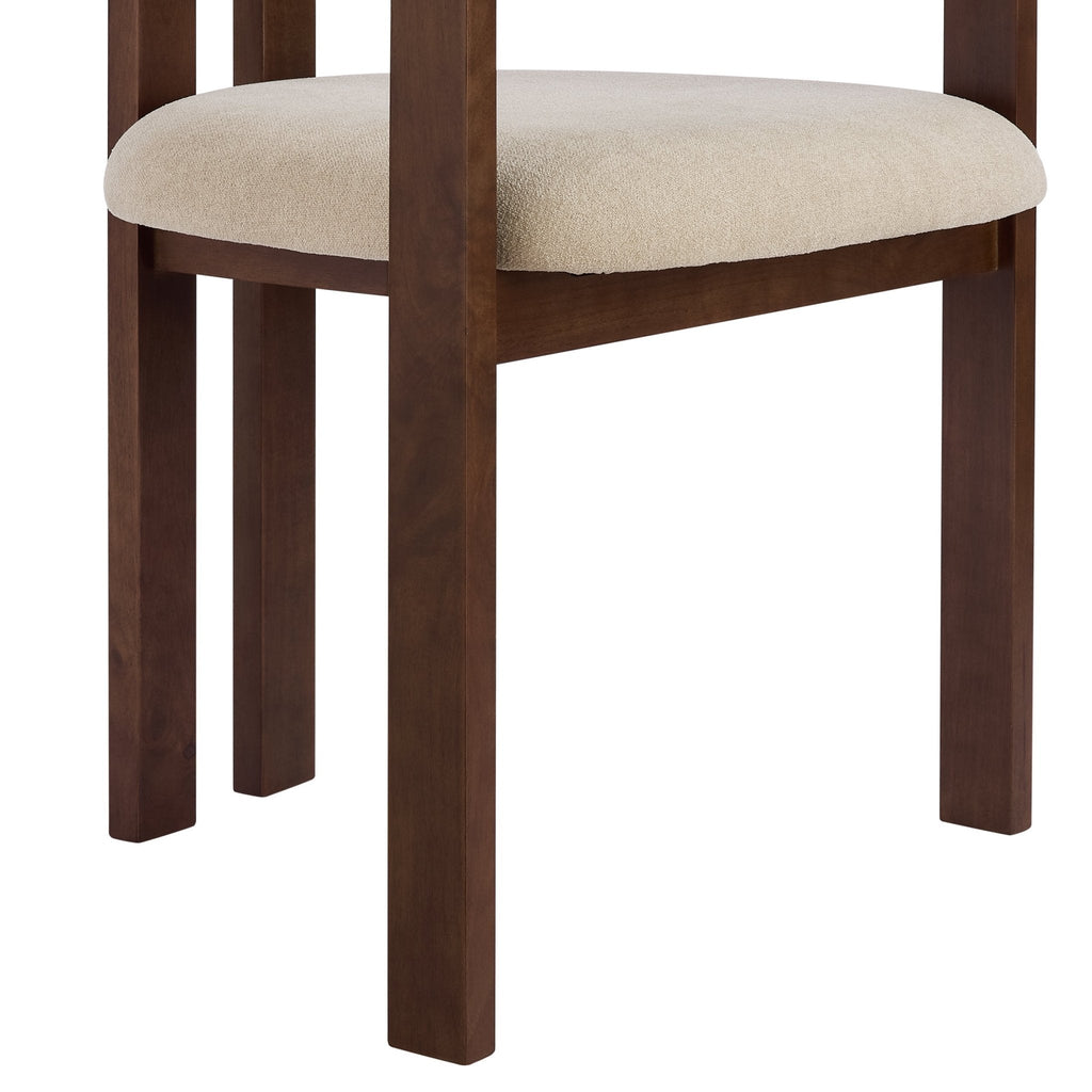 Bridget Set of 2 Dining Chairs - Chenille Oatmeal — view 4