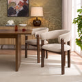 Bridget Set of 2 Dining Chairs - Chenille Oatmeal — dining chair from 2nd Time Around