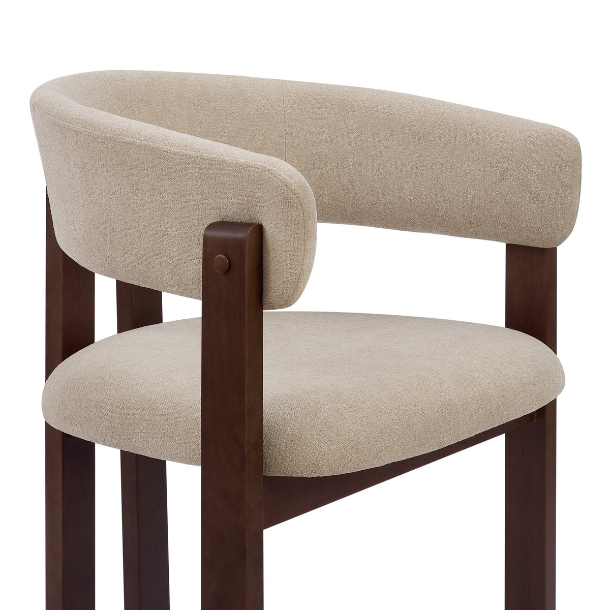 Bridget Set of 2 Dining Chairs - Chenille Oatmeal — view 3