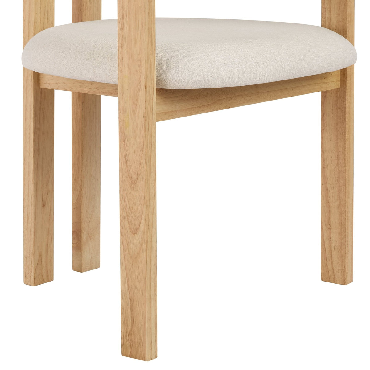Bridget Set of 2 Dining Chairs - Cream Linen — view 8