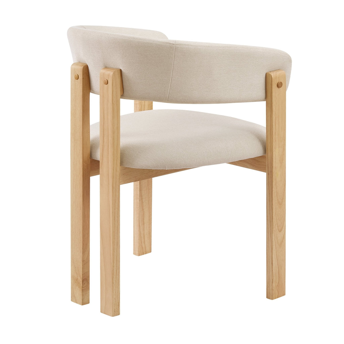 Bridget Set of 2 Dining Chairs - Cream Linen — view 5