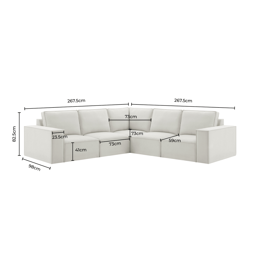 Brooklyn Large Right Hand Corner Sofa - Cappuccino — view 7