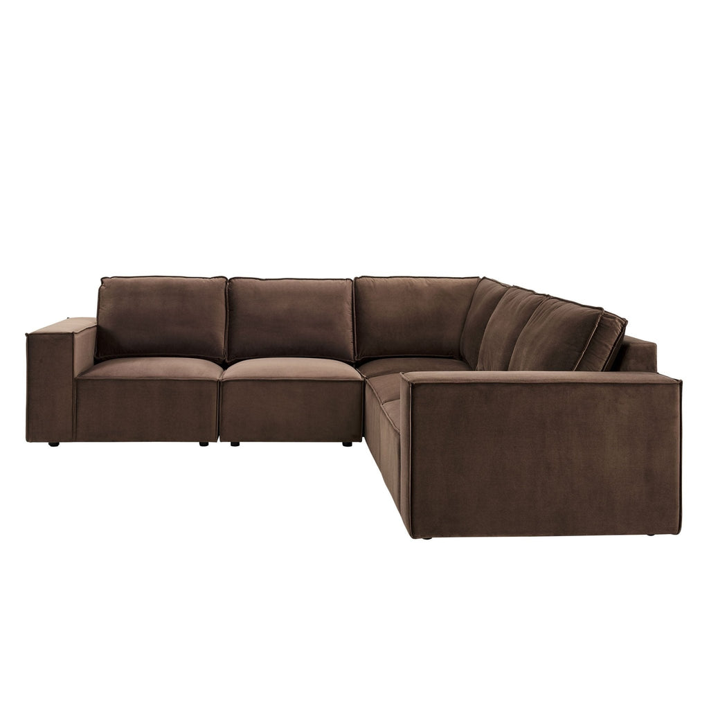 Brooklyn Large Right Hand Corner Sofa - Cappuccino — view 3