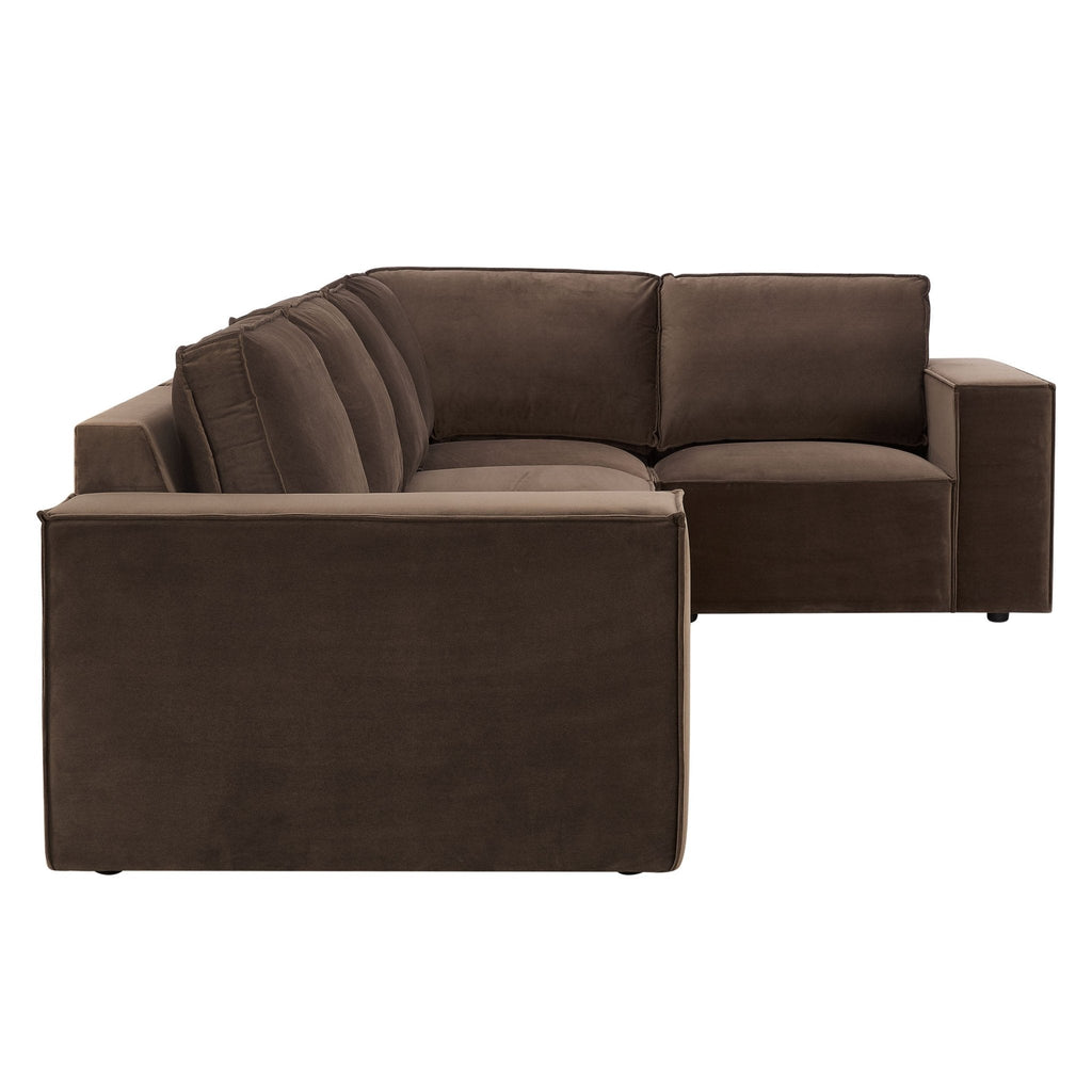 Brooklyn Large Right Hand L-Shape Sofa - Cappuccino — view 4
