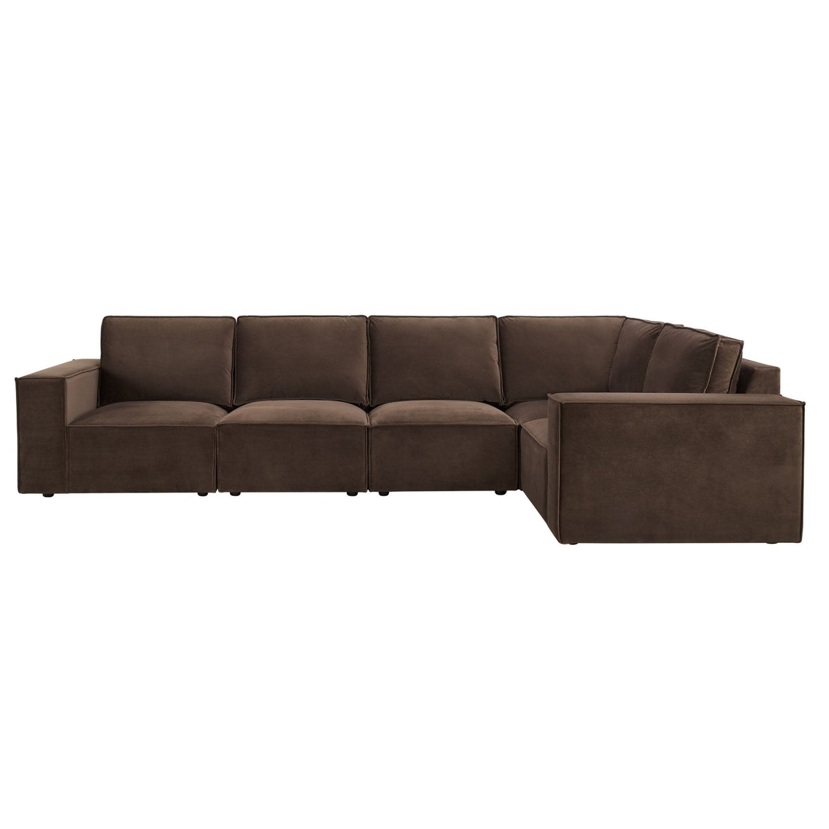 Brooklyn Large Right Hand L-Shape Sofa - Cappuccino — view 2
