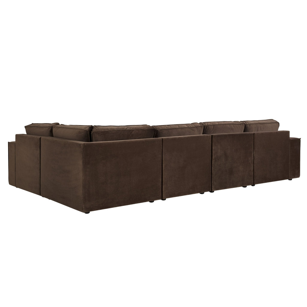 Brooklyn Large Right Hand L-Shape Sofa - Cappuccino — view 5