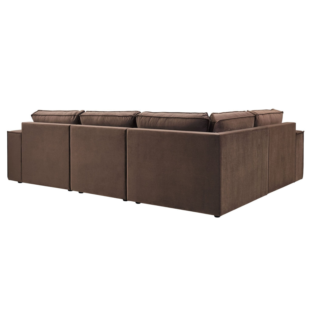 Brooklyn Small Right Hand L-Shape Sofa - Cappuccino — view 5