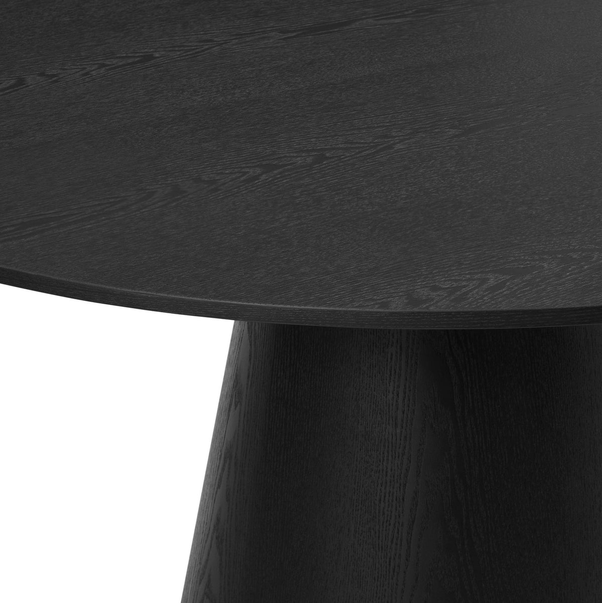 Cassie 4-6 Seater Dining Table - Black Wood — view 5