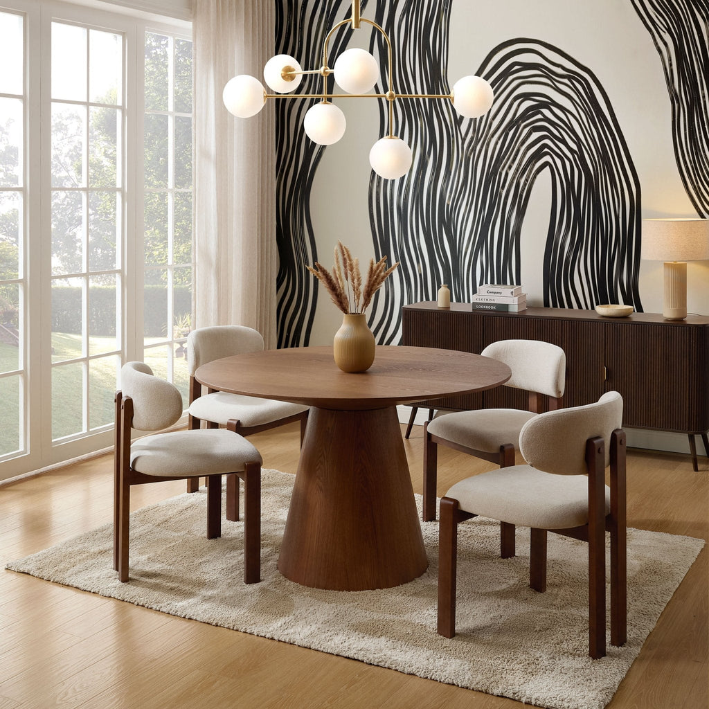 Cassie 4-6 Seater Dining Table - Mid Wood — sofa from 2nd Time Around