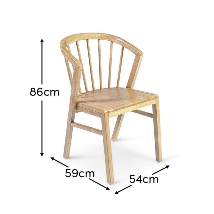 Mabel Whitewash Oak Dining Chairs - Set of 2 — view 10