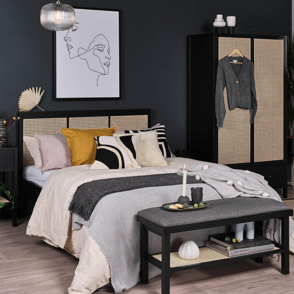 Charlie King Size Bed Frame - Black — bed frame from 2nd Time Around