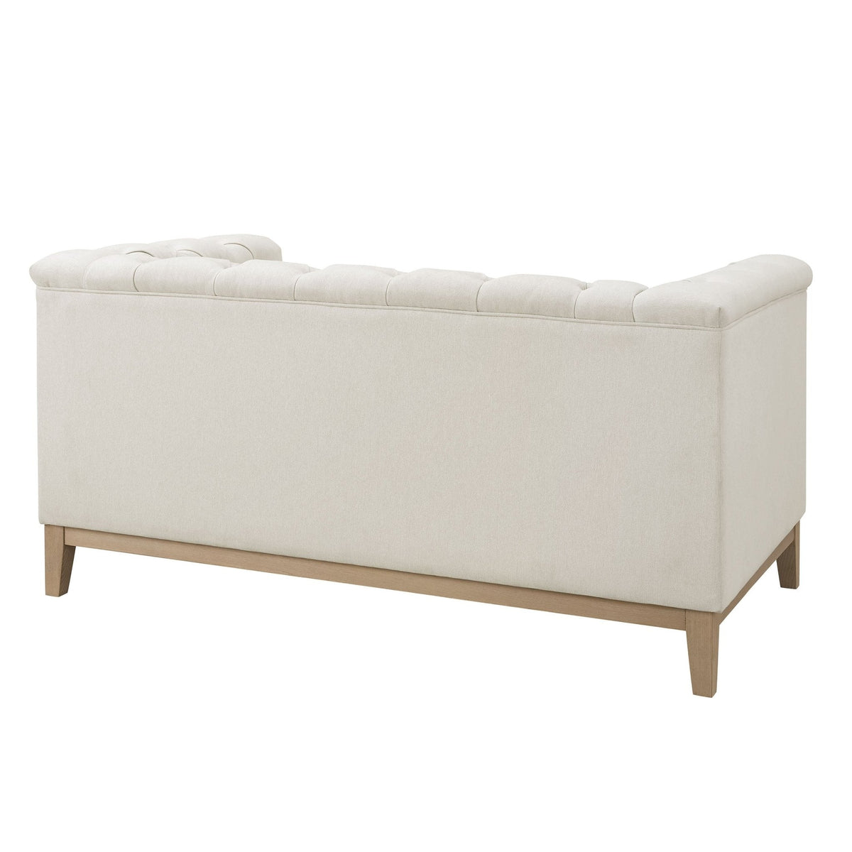Chesterfield 2 Seater Sofa - Cream Linen — view 6