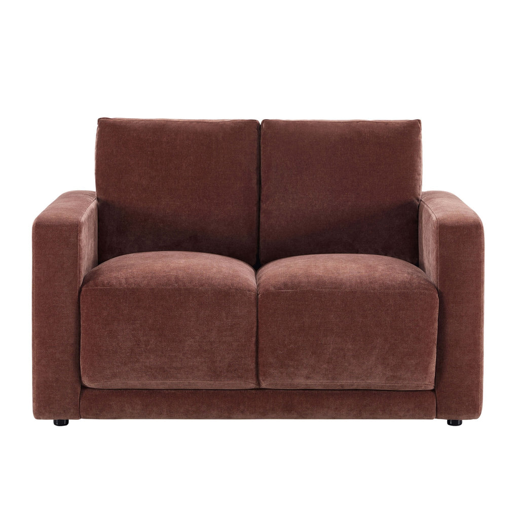 Chicago Compact 2 Seater Sofa - Chenille Dark Rust — view 4