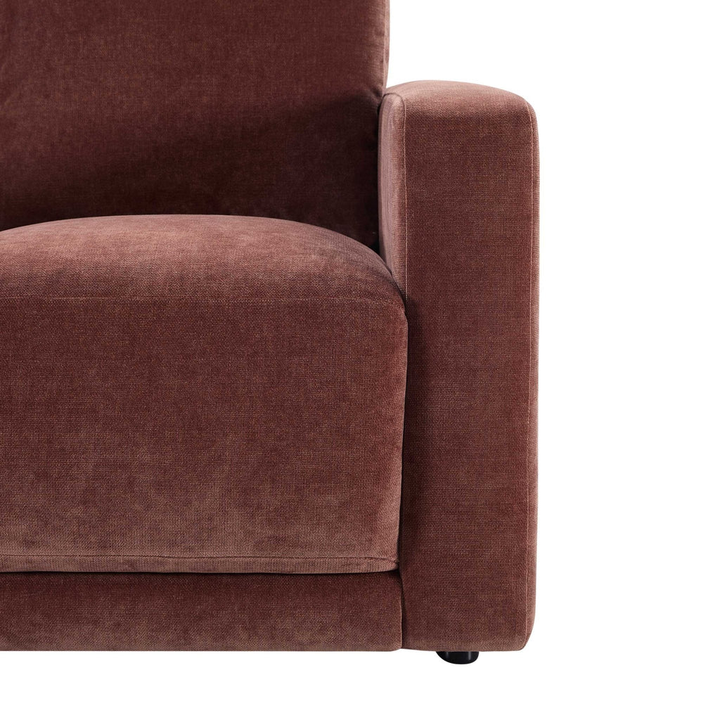 Chicago Compact 2 Seater Sofa - Chenille Dark Rust — view 7