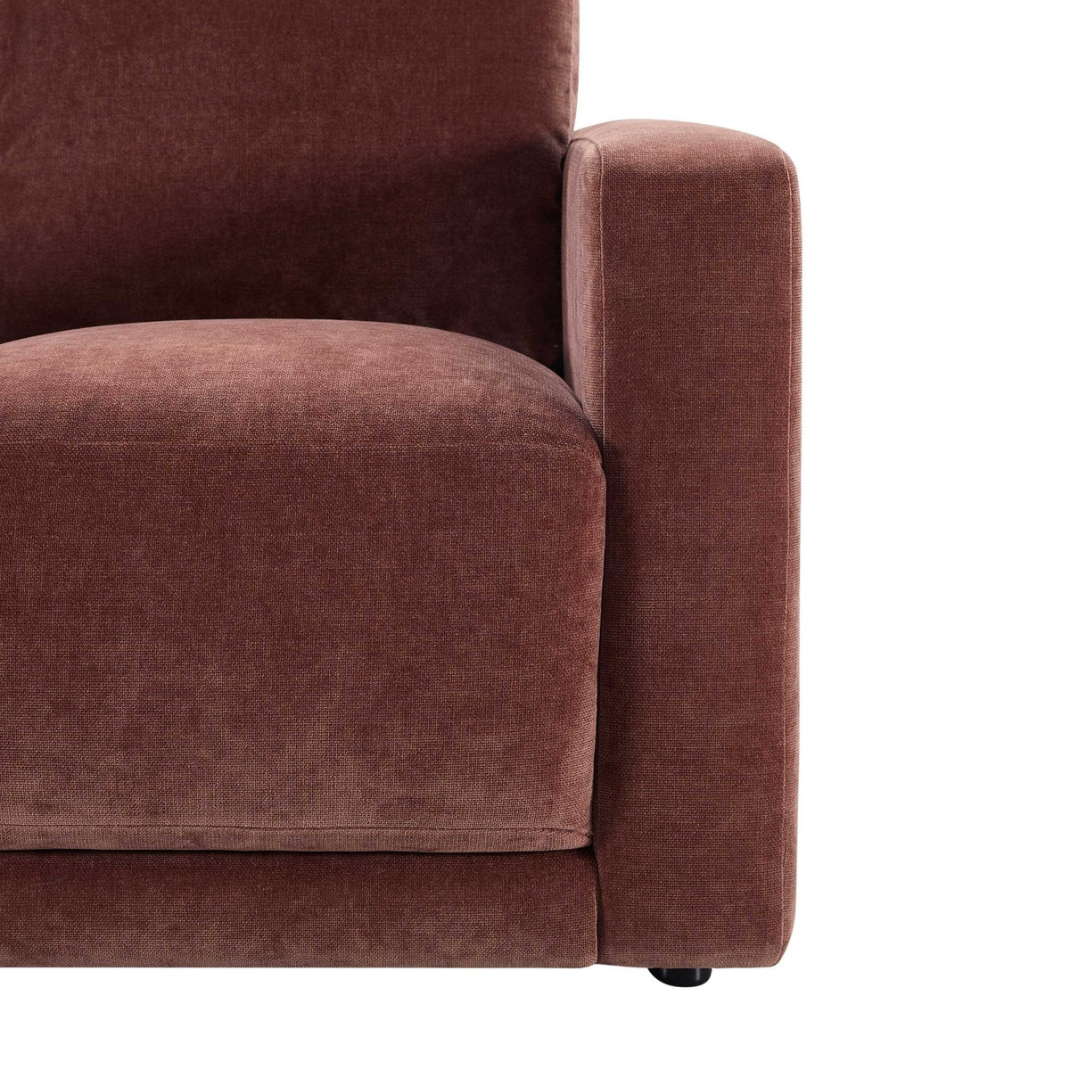 Chicago Compact 2 Seater Sofa - Chenille Dark Rust — view 7