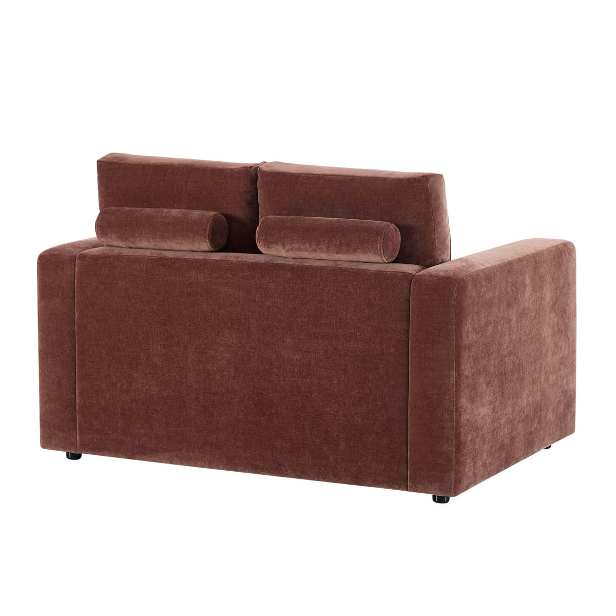 Chicago Compact 2 Seater Sofa - Chenille Dark Rust — view 6