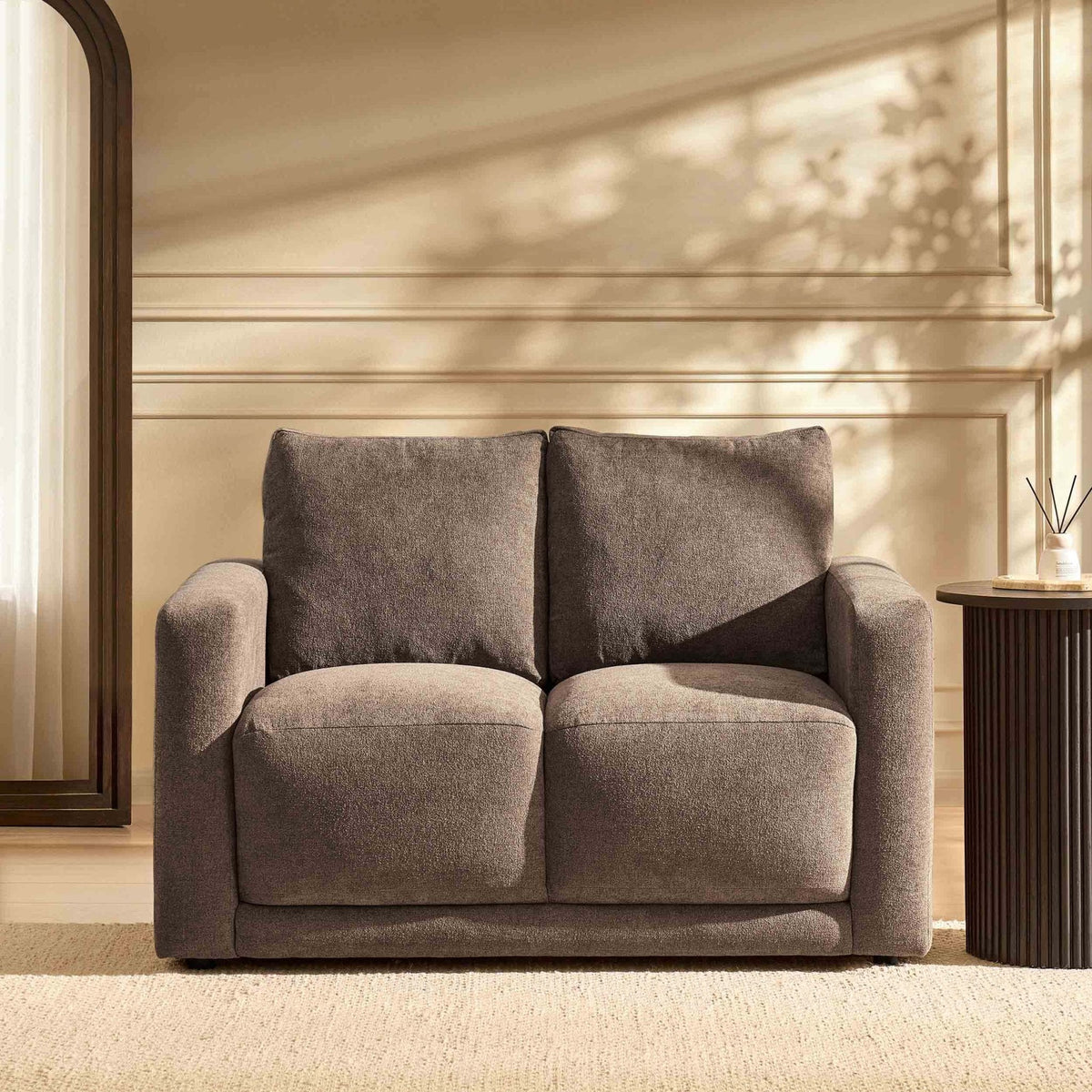 Chicago Compact 2 Seater Sofa - Chenille Mushroom — view 2