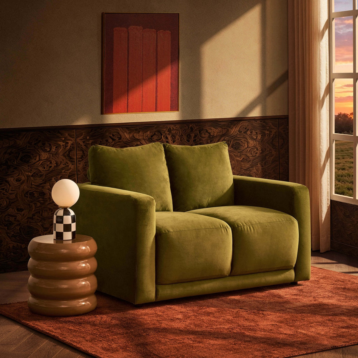 Chicago Compact 2 Seater Sofa - Rich Green — sofa from 2nd Time Around