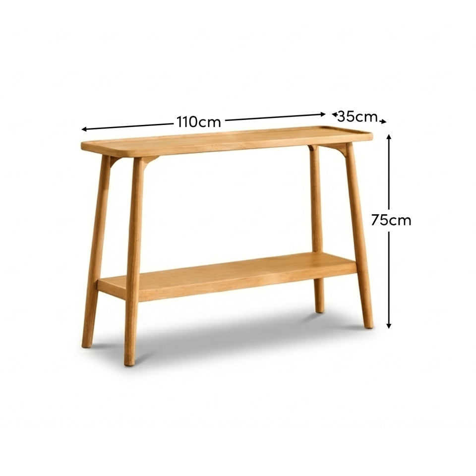 Tilly 110cm Console Table - Whitewash Oak — view 9