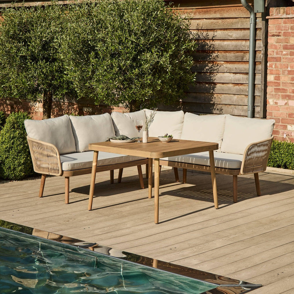 Eaden Rope Corner Dining Set - Natural — garden dining set from 2nd Time Around