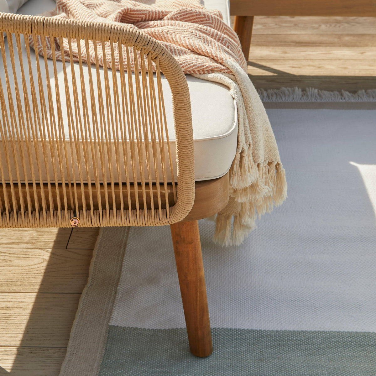 Eaden Rope Corner Dining Set - Natural — view 2