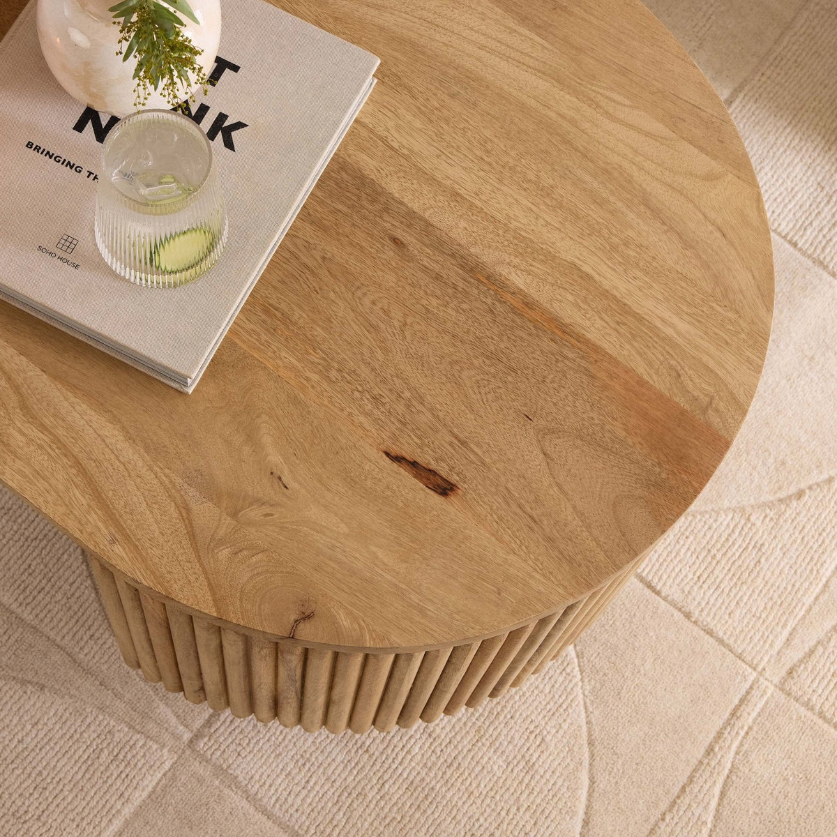 Finley Mango Wood Coffee Table - Natural — view 3